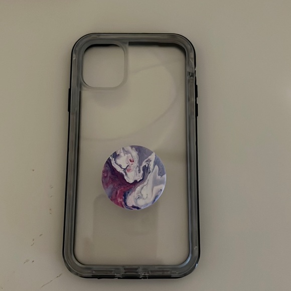 iPhone 11 clear life proof case with black edges